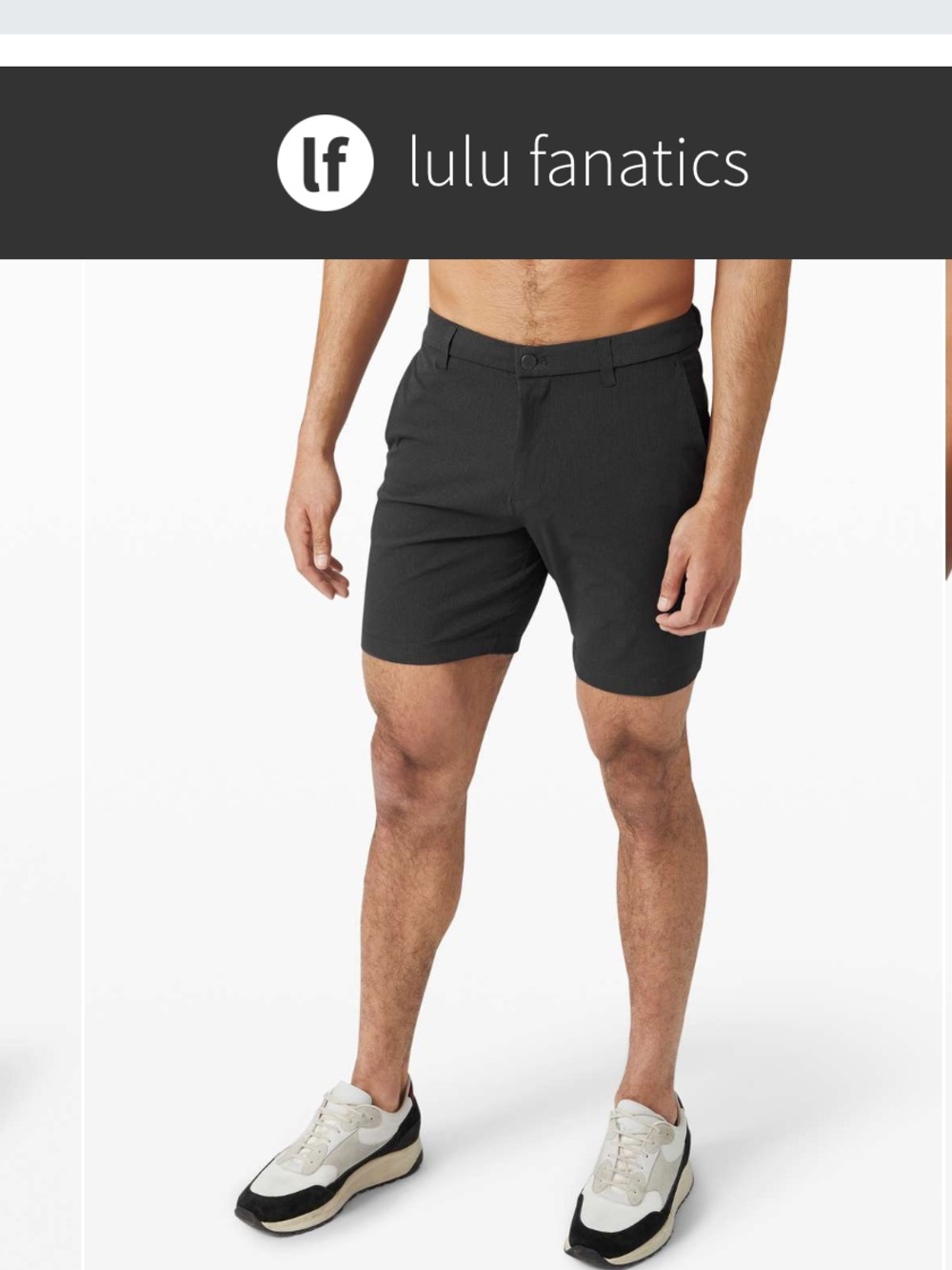 Men’s Lululemon Commission Short 7" Light Sz 31 Obsidian Black Dark Grey